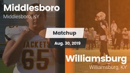 Matchup: Middlesboro vs. Williamsburg   2019