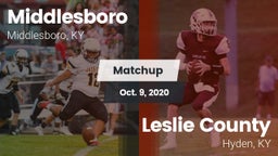 Matchup: Middlesboro vs. Leslie County  2020