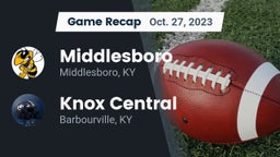 Recap: Middlesboro  vs. Knox Central  2023