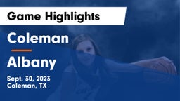 Coleman  vs Albany  Game Highlights - Sept. 30, 2023