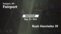 Matchup: Fairport vs. Rush Henrietta JV 2016