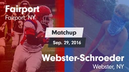 Matchup: Fairport vs. Webster-Schroeder  2016