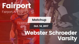 Matchup: Fairport vs. Webster Schroeder Varsity 2017