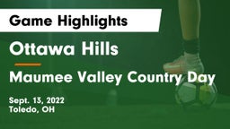 Ottawa Hills  vs Maumee Valley Country Day Game Highlights - Sept. 13, 2022