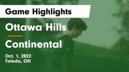 Ottawa Hills  vs Continental  Game Highlights - Oct. 1, 2022