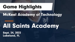 McKeel Academy of Technology  vs All Saints Academy Game Highlights - Sept. 24, 2022
