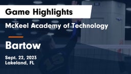 McKeel Academy of Technology  vs Bartow  Game Highlights - Sept. 22, 2023