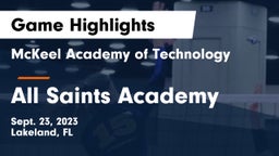 McKeel Academy of Technology  vs All Saints Academy Game Highlights - Sept. 23, 2023