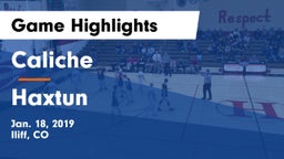 Caliche  vs Haxtun  Game Highlights - Jan. 18, 2019