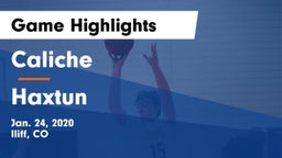 Caliche  vs Haxtun  Game Highlights - Jan. 24, 2020