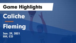 Caliche  vs Fleming  Game Highlights - Jan. 29, 2021