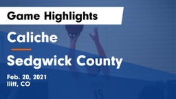 Caliche  vs Sedgwick County  Game Highlights - Feb. 20, 2021