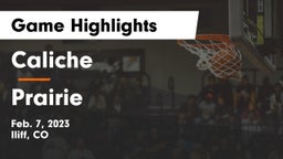 Caliche  vs Prairie  Game Highlights - Feb. 7, 2023