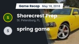 Recap: Shorecrest Prep  vs. spring game 2018