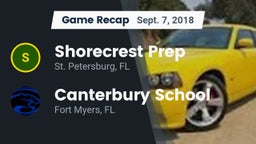 Recap: Shorecrest Prep  vs. Canterbury School 2018