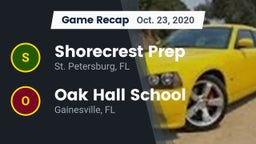 Recap: Shorecrest Prep  vs. Oak Hall School 2020