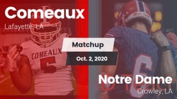 Matchup: Comeaux vs. Notre Dame  2020