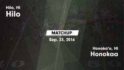 Matchup: Hilo vs. Honokaa  2016