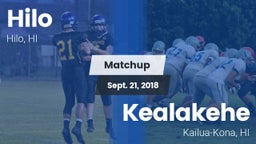 Matchup: Hilo vs. Kealakehe  2018