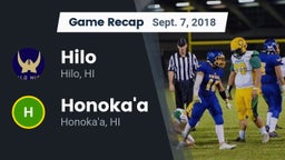 Recap: Hilo  vs. Honoka'a  2018