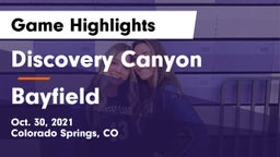 Discovery Canyon  vs Bayfield  Game Highlights - Oct. 30, 2021