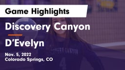 Discovery Canyon  vs D’Evelyn  Game Highlights - Nov. 5, 2022