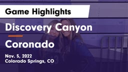 Discovery Canyon  vs Coronado  Game Highlights - Nov. 5, 2022