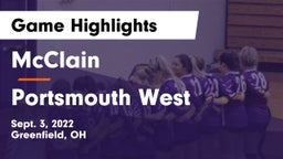 McClain  vs Portsmouth West  Game Highlights - Sept. 3, 2022