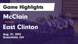 McClain  vs East Clinton  Game Highlights - Aug. 21, 2023