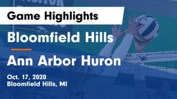 Bloomfield Hills  vs Ann Arbor Huron  Game Highlights - Oct. 17, 2020