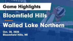 Bloomfield Hills  vs Walled Lake Northern Game Highlights - Oct. 28, 2020
