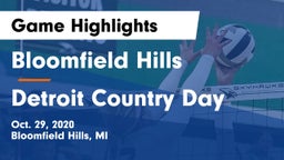 Bloomfield Hills  vs Detroit Country Day  Game Highlights - Oct. 29, 2020