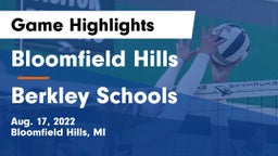 Bloomfield Hills  vs Berkley Schools Game Highlights - Aug. 17, 2022