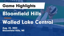 Bloomfield Hills  vs Walled Lake Central  Game Highlights - Aug. 23, 2022