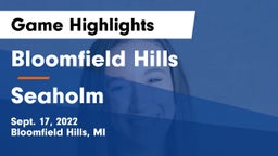Bloomfield Hills  vs Seaholm  Game Highlights - Sept. 17, 2022