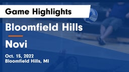 Bloomfield Hills  vs Novi  Game Highlights - Oct. 15, 2022