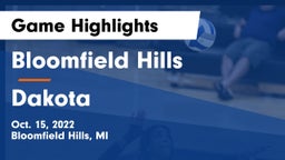 Bloomfield Hills  vs Dakota  Game Highlights - Oct. 15, 2022