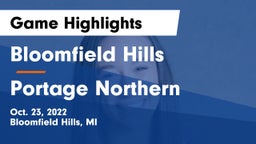 Bloomfield Hills  vs Portage Northern  Game Highlights - Oct. 23, 2022