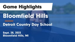 Bloomfield Hills  vs Detroit Country Day School Game Highlights - Sept. 28, 2023