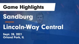 Sandburg  vs Lincoln-Way Central  Game Highlights - Sept. 28, 2021