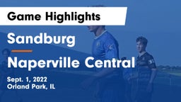 Sandburg  vs Naperville Central  Game Highlights - Sept. 1, 2022