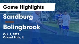 Sandburg  vs Bolingbrook  Game Highlights - Oct. 1, 2022