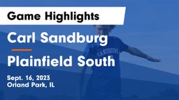 Carl Sandburg  vs Plainfield South  Game Highlights - Sept. 16, 2023