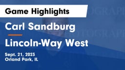 Carl Sandburg  vs Lincoln-Way West  Game Highlights - Sept. 21, 2023