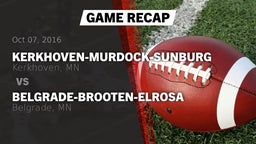 Recap: Kerkhoven-Murdock-Sunburg  vs. Belgrade-Brooten-Elrosa  2016