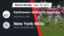 Recap: Kerkhoven-Murdock-Sunburg  vs. New York Mills  2017