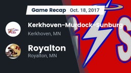 Recap: Kerkhoven-Murdock-Sunburg  vs. Royalton  2017