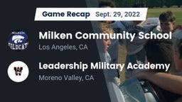 Recap: Milken Community School vs. Leadership Military Academy 2022