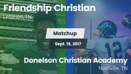 Matchup: Friendship Christian vs. Donelson Christian Academy  2017