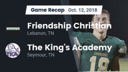 Recap: Friendship Christian  vs. The King's Academy 2018